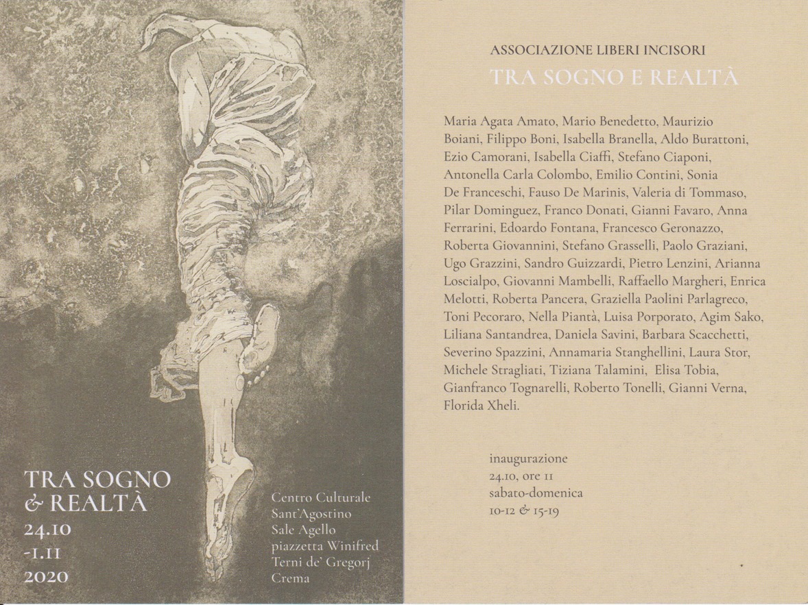 cartolina invito Tra sogno e realtà 2020