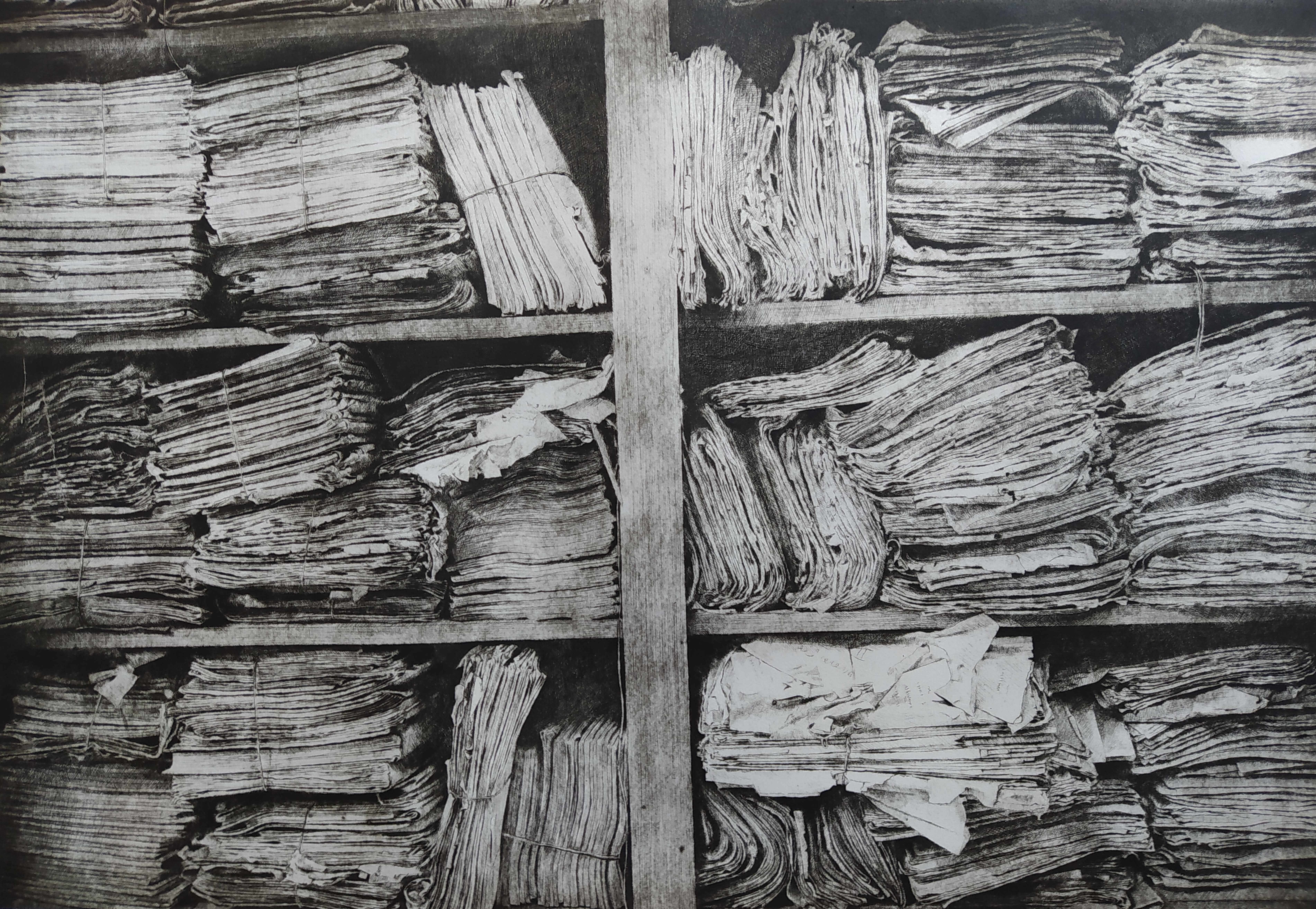 3 D. Savini Carte 2024 puntasecca su vetro sintetico mm 580x400